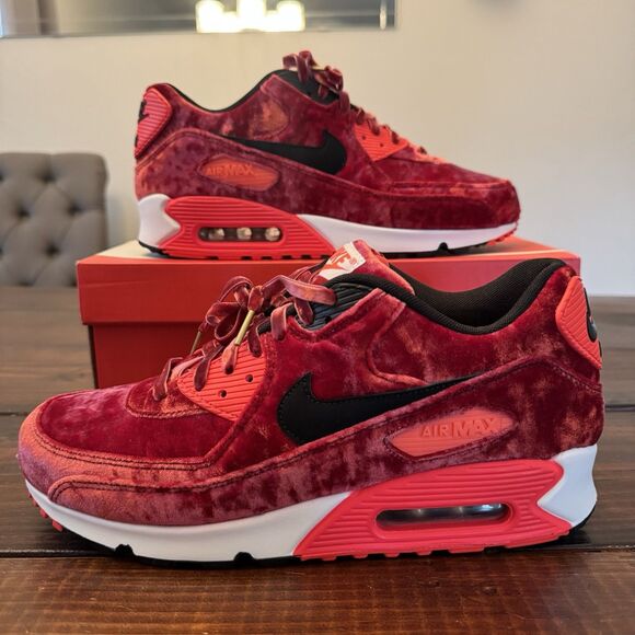 Nike Air Max 90 Anniversary Red Velvet Shoes
